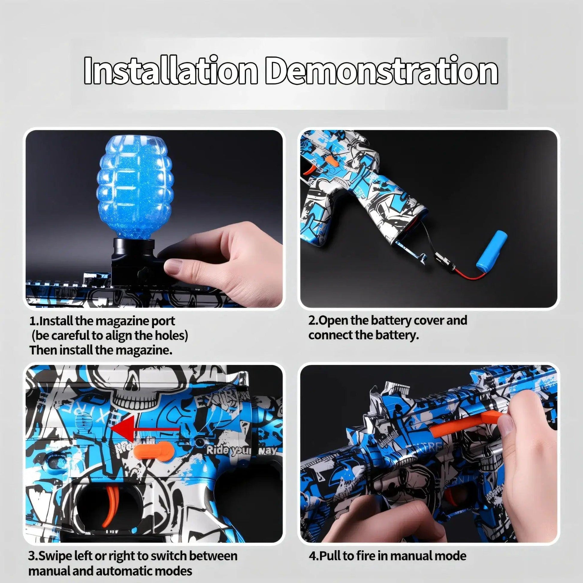  Gel Ball Blaster Rechargeable For Teens Outdoor Fun -  ToylandEU™