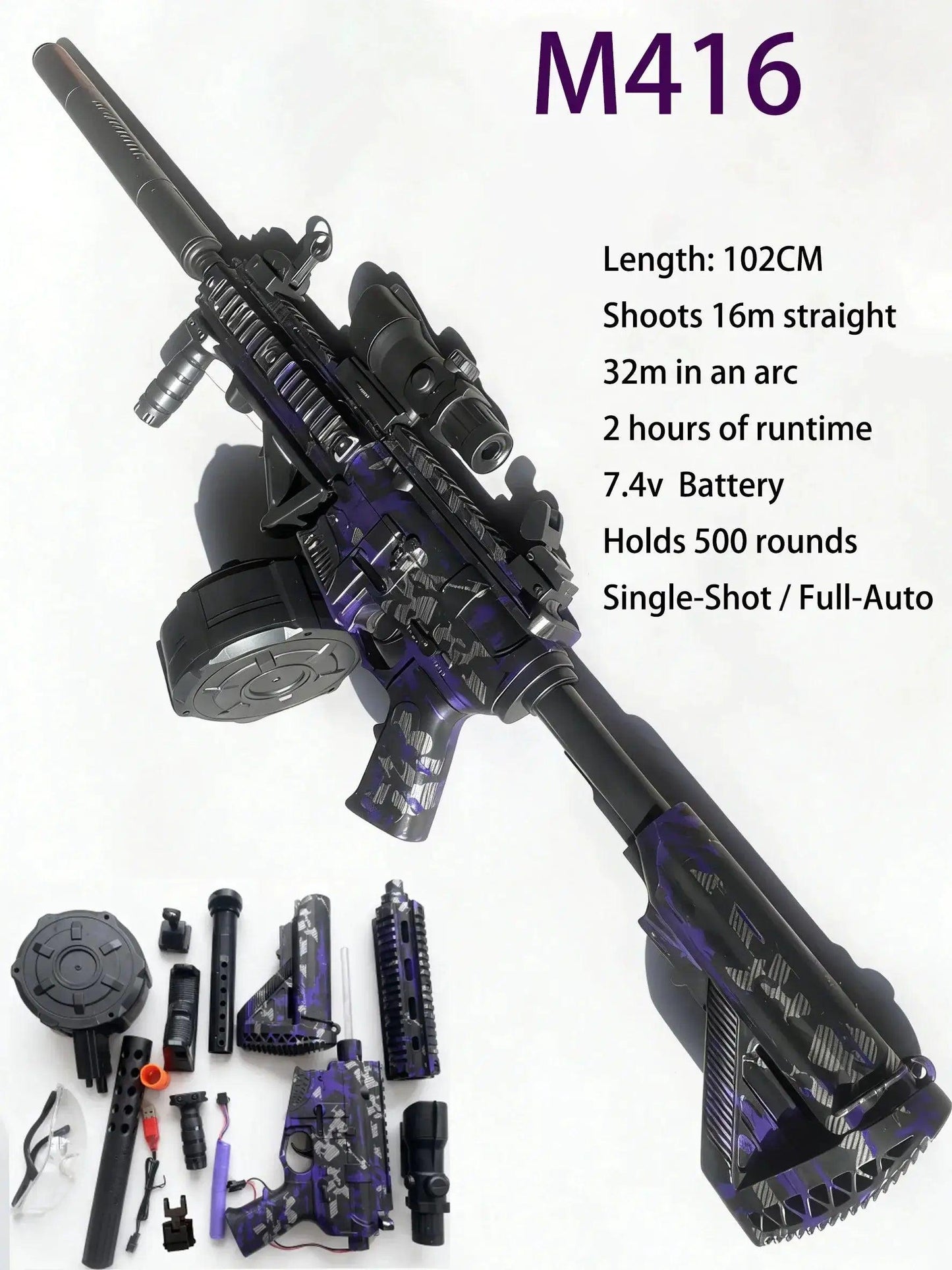  Gel Blaster Electric Gun Full Auto Long Range Battle -  ToylandEU™