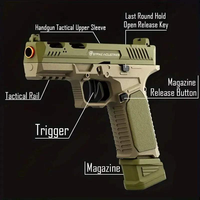Gel Blaster Pistol With Soft Bullets For Fun Target Practice - ToylandEU
