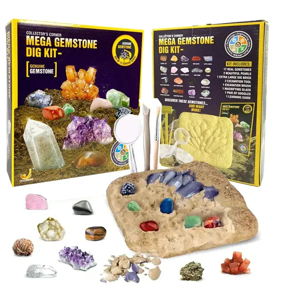 Gemstone Dig Kit Educational Crystal Mining For Kids - ToylandEU