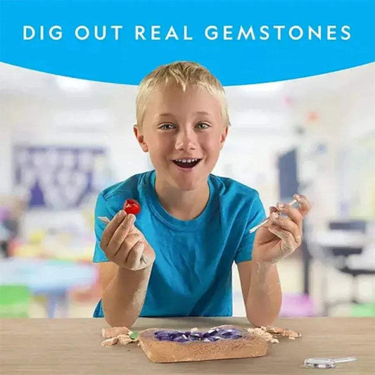  Gemstone Dig Kit for Kids STEM Crystal Mining Toy -  ToylandEU™