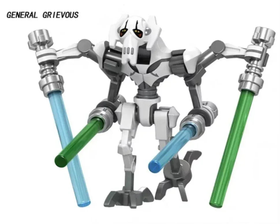 General Grievous Gray Star Wars Figure, ABS Plastic, Collectible Display Stand Included - ToylandEU