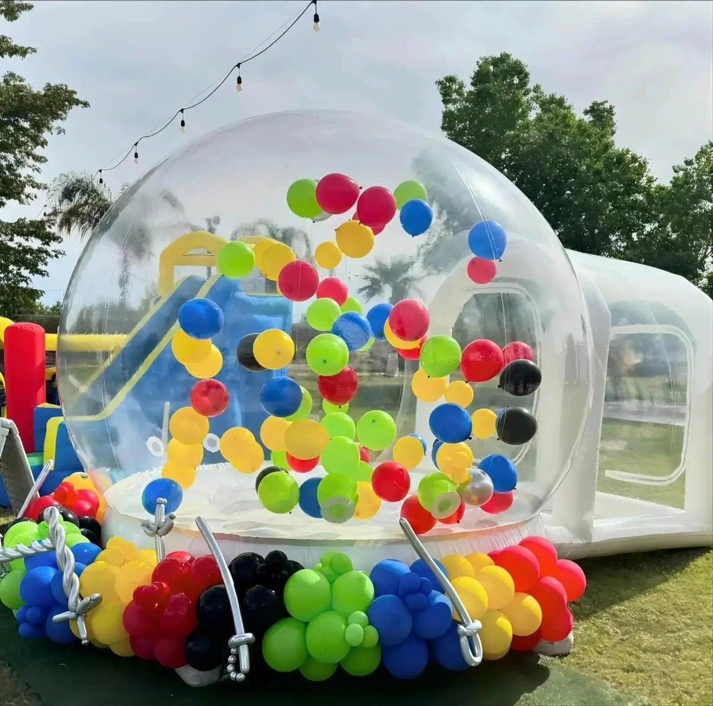  Generic 10ft Inflatable Bubble House With Trampoline And Clear Dome PVC Includes Blower -  ToylandEU™
