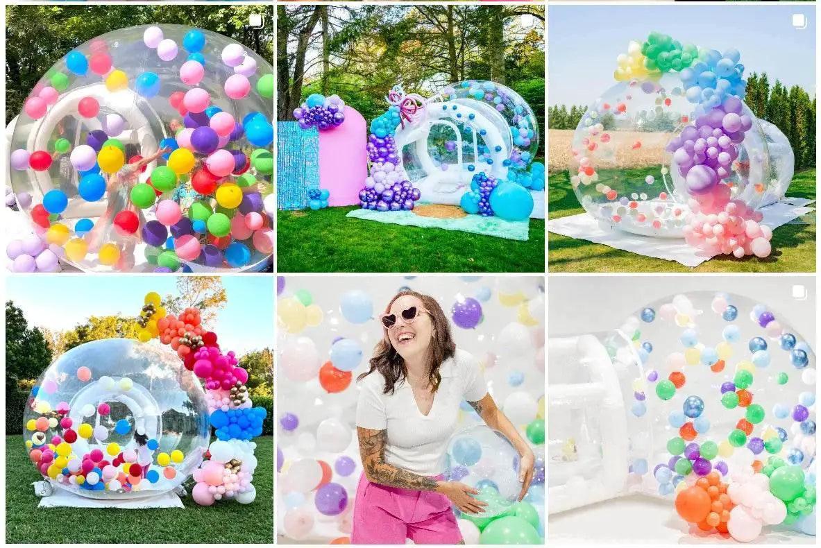  Generic 10ft Inflatable Bubble House With Trampoline And Clear Dome PVC Includes Blower -  ToylandEU™