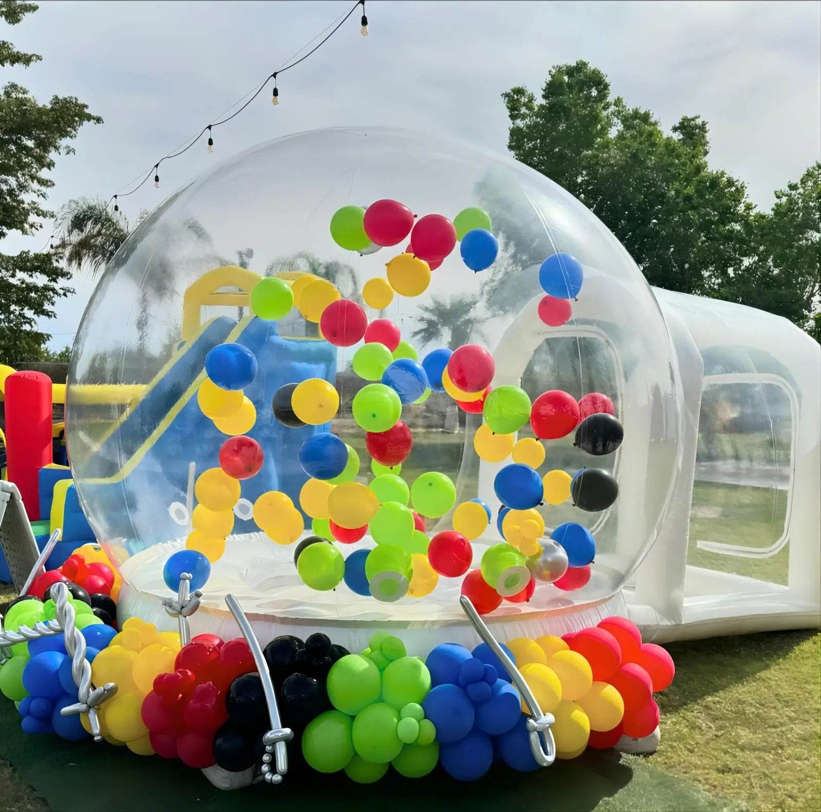 10FT Inflatable Bubble House with Trampoline and Clear Dome - PVC Material, Includes Blower, Free Shipping for Parties - ToylandEU