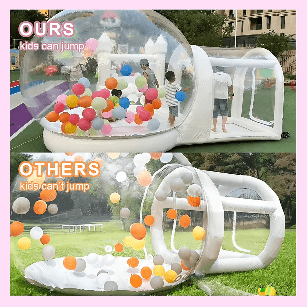 10FT Inflatable Bubble House with Trampoline and Clear Dome - PVC Material, Includes Blower, Free Shipping for Parties - ToylandEU