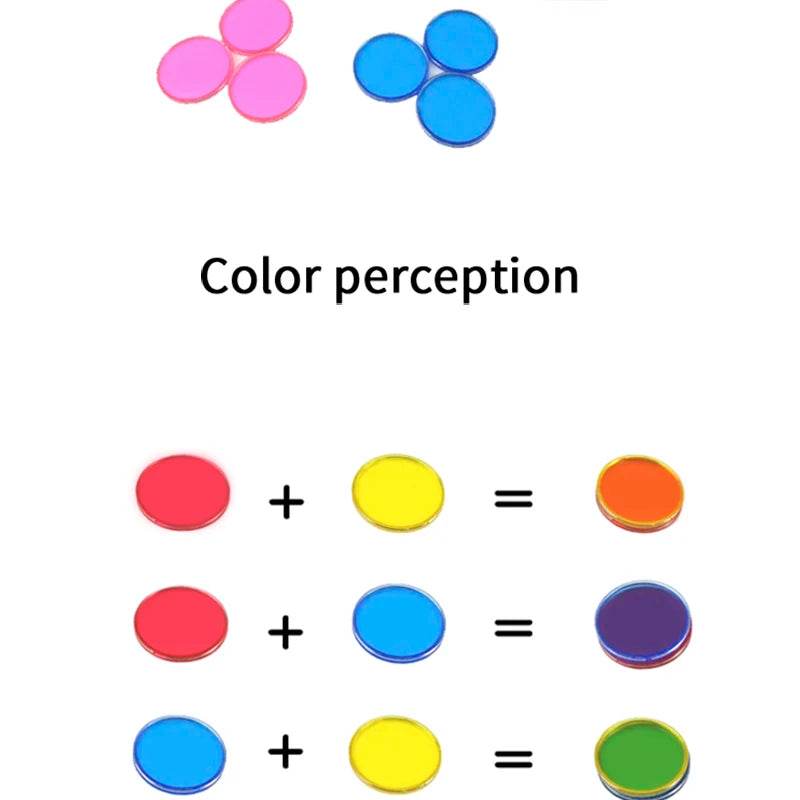 100PCS Plastic Color Magnetic Circular Sheets for Science Physics Montessori Learning - ToylandEU