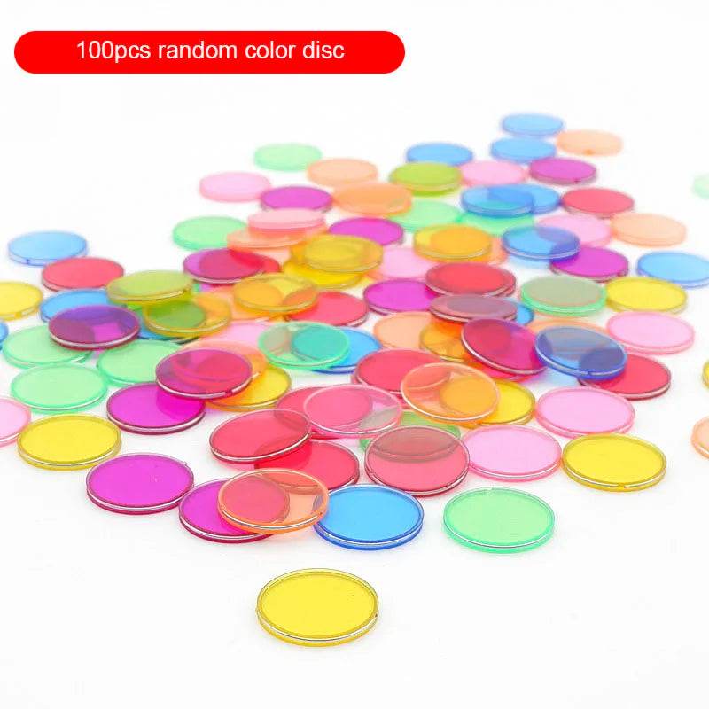 100PCS Plastic Color Magnetic Circular Sheets for Science Physics Montessori Learning - ToylandEU