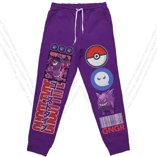 Gengar Pokemon Cosplay Trousers Unisex Anime Streetwear Joggers - ToylandEU