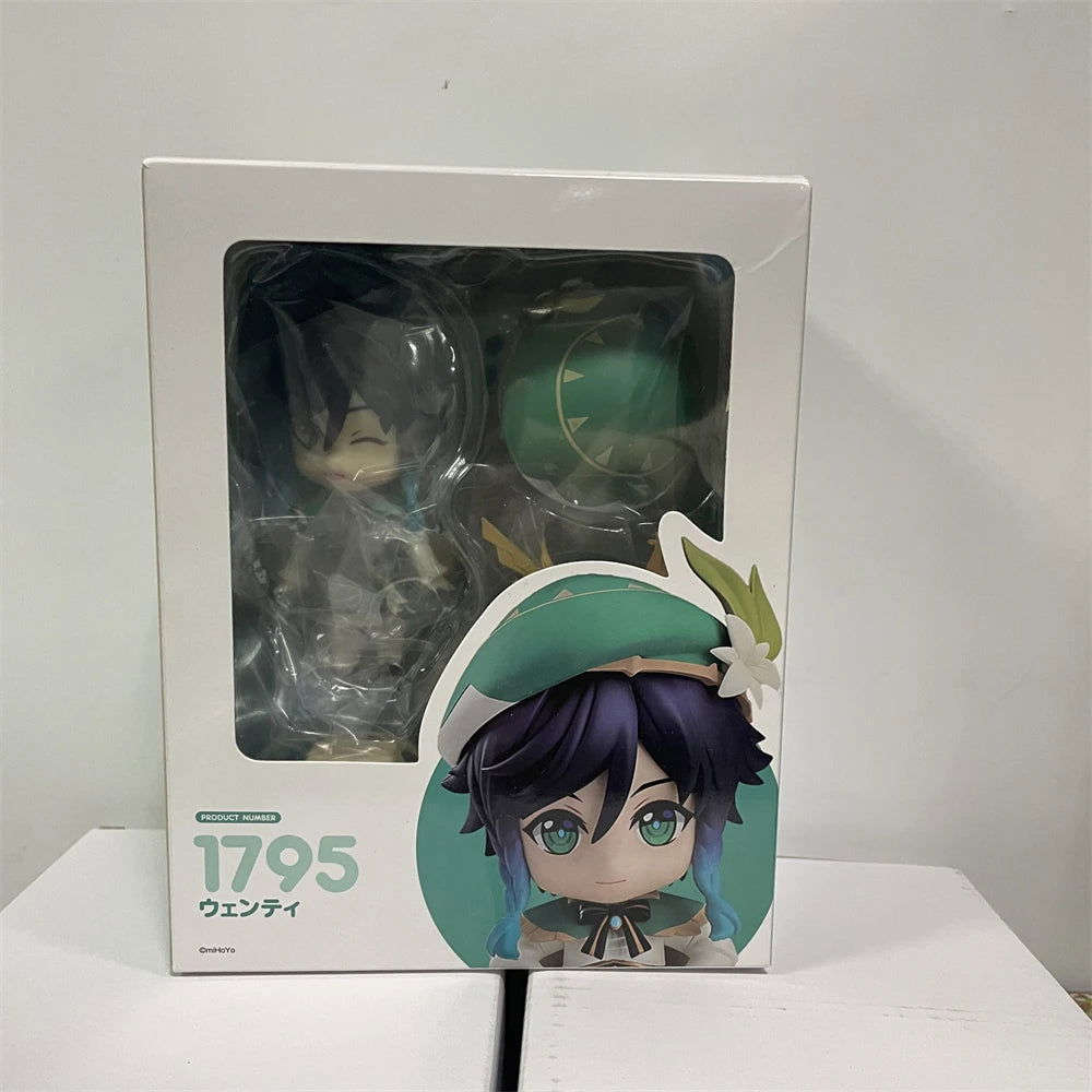  Genshin Impact Kawaii Mini Figurines, Lumine, Aether, Barbatos, Cute Chibi Action Figures Collector Toys 10 cm 