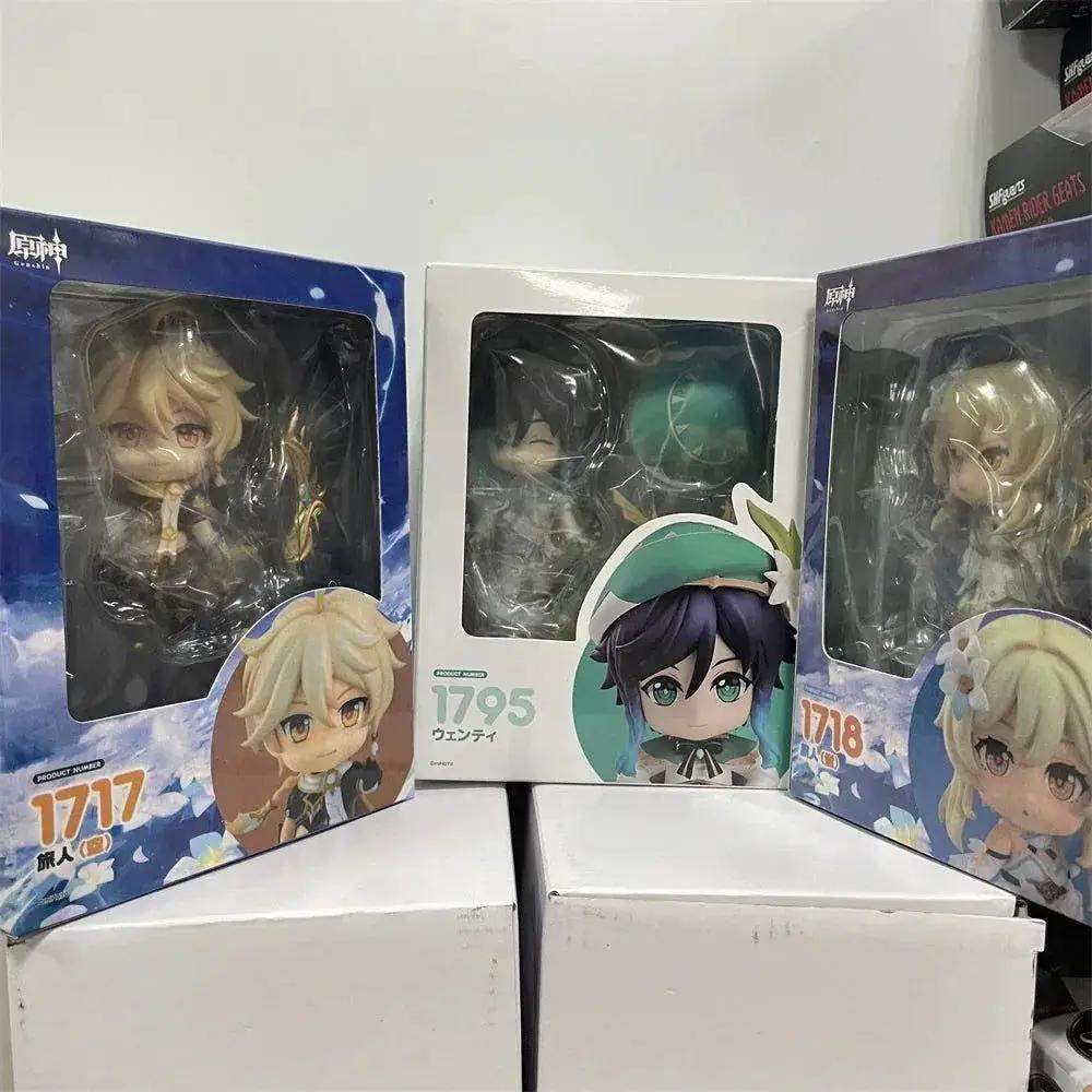 Genshin Impact Kawaii Mini Figurines, Lumine, Aether, Barbatos, Cute Chibi Action Figures Collector Toys 10 cm - ToylandEU