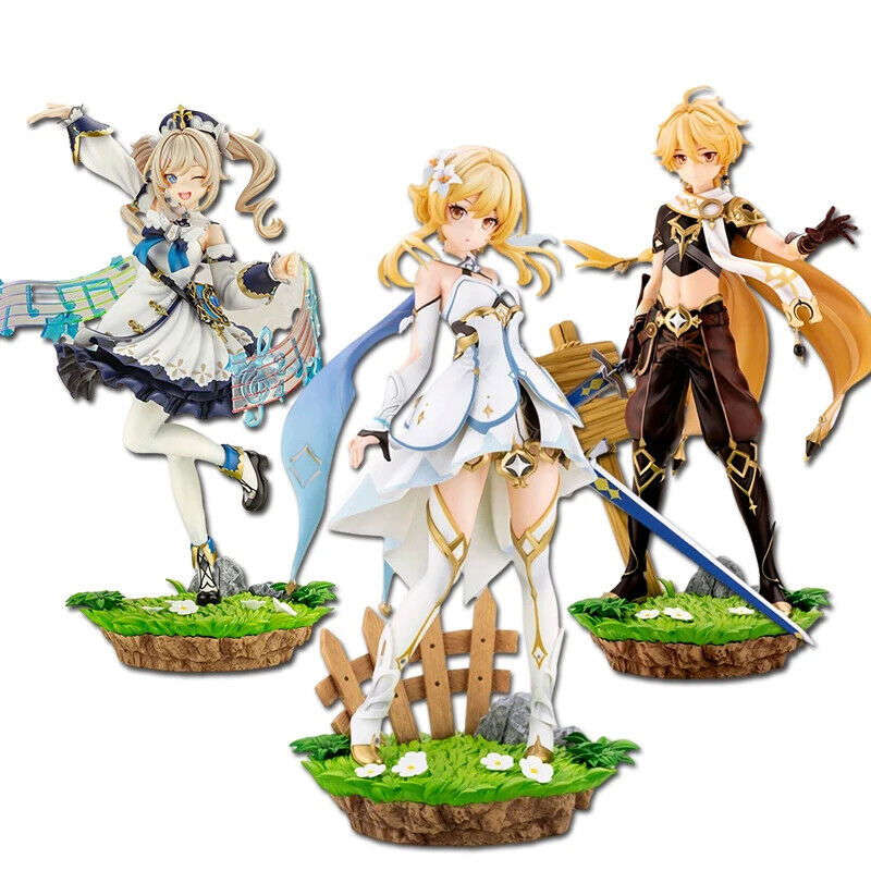 Genshin Impact Barbara Figure, Lumine, Xiangling Traveler Aether Venti
