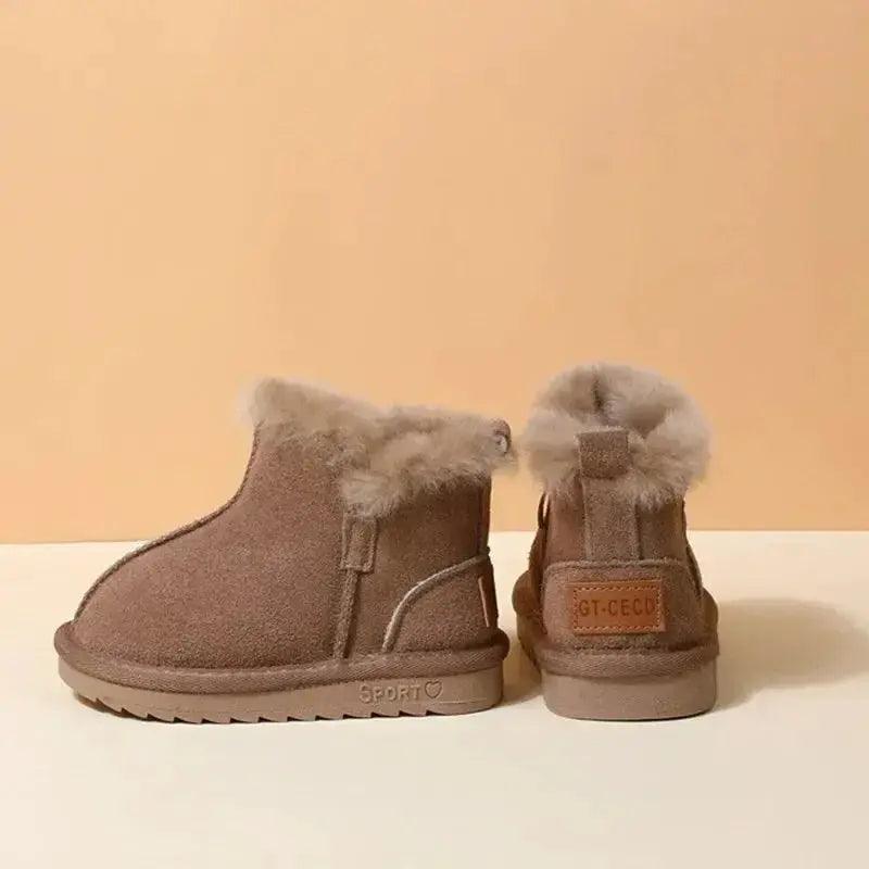  Genuine Leather Winter Boots For Kids Warm Plush -  ToylandEU™