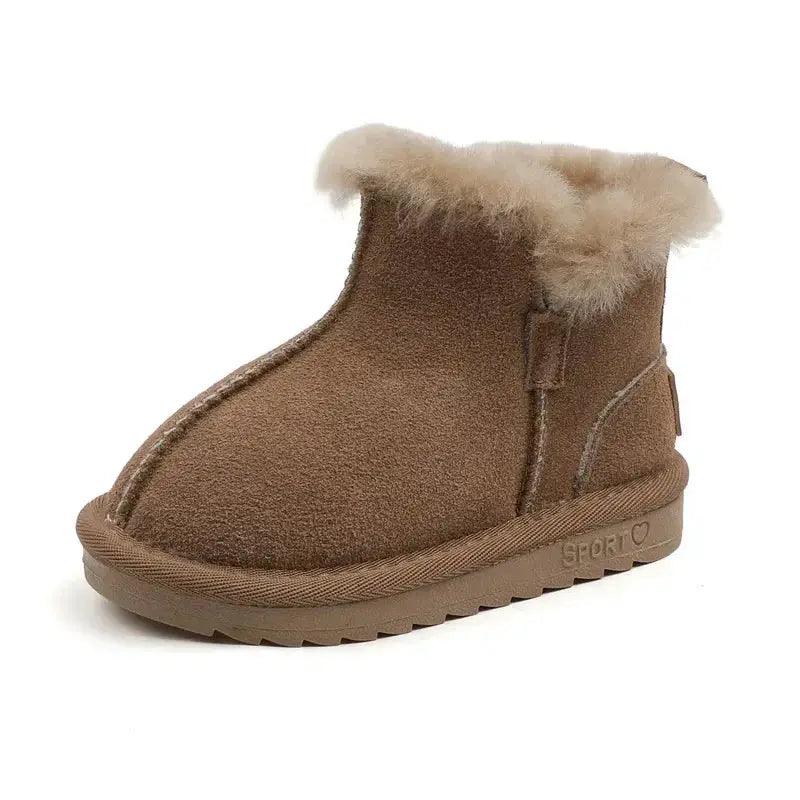  Genuine Leather Winter Boots For Kids Warm Plush -  ToylandEU™