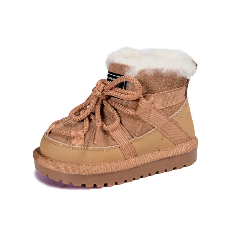 Genuine Leather Winter Snow Boots For Toddlers Non Slip - ToylandEU