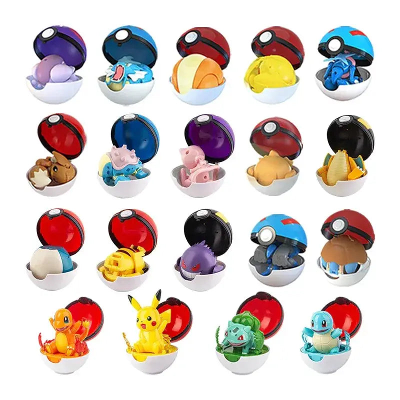 Genuine Pokeball Deformation Toys Pikachu Mewtwo Figures - ToylandEU