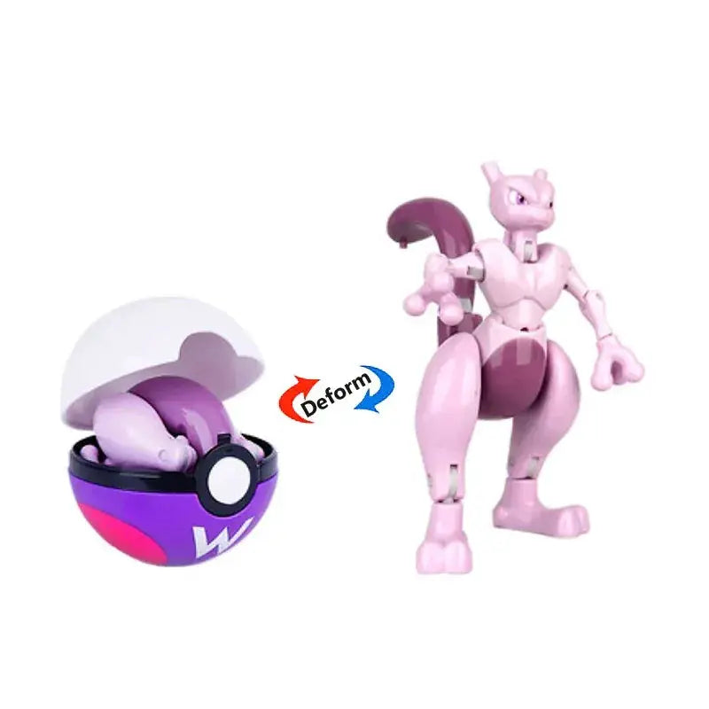 Genuine Pokeball Deformation Toys Pikachu Mewtwo Figures - ToylandEU