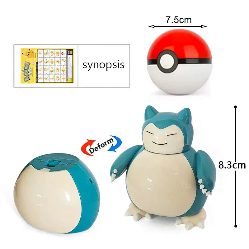 Genuine Pokeball Deformation Toys Pikachu Mewtwo Figures - ToylandEU