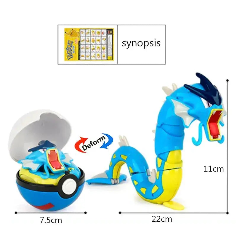 Genuine Pokeball Deformation Toys Pikachu Mewtwo Figures - ToylandEU