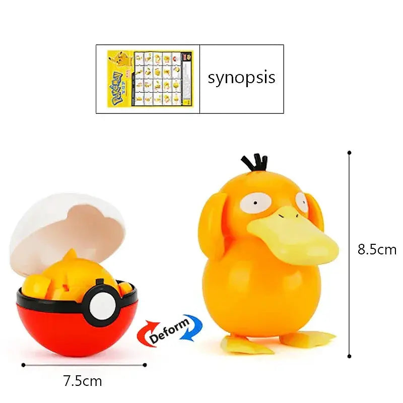 Genuine Pokeball Deformation Toys Pikachu Mewtwo Figures - ToylandEU