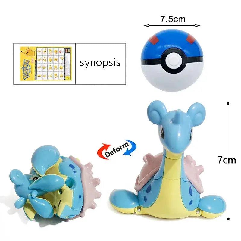 Genuine Pokeball Deformation Toys Pikachu Mewtwo Figures - ToylandEU