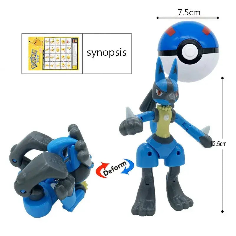 Genuine Pokeball Deformation Toys Pikachu Mewtwo Figures - ToylandEU