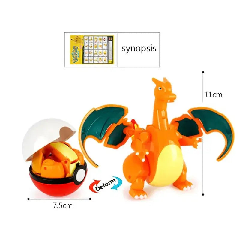 Genuine Pokeball Deformation Toys Pikachu Mewtwo Figures - ToylandEU