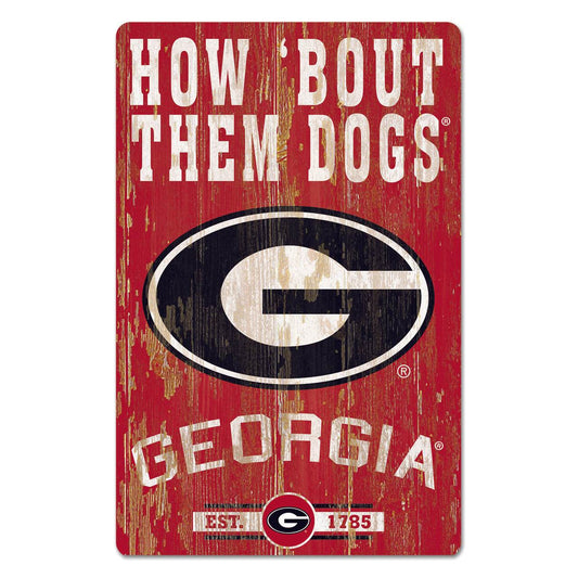 Georgia Bulldogs 11x17 Wood Sign Slogan Design Wincraft - ToylandEU