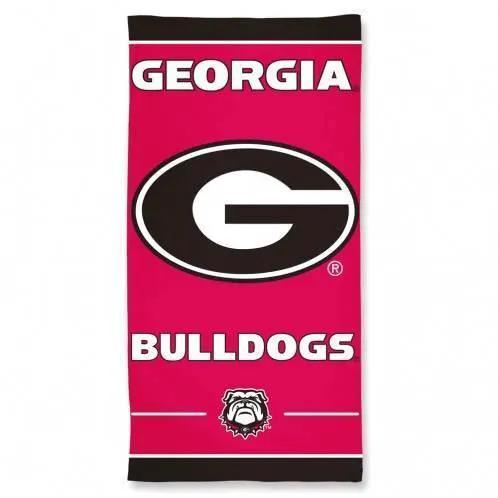  Georgia Bulldogs Beach Towel 30x60 Cotton Velour Front -  ToylandEU™