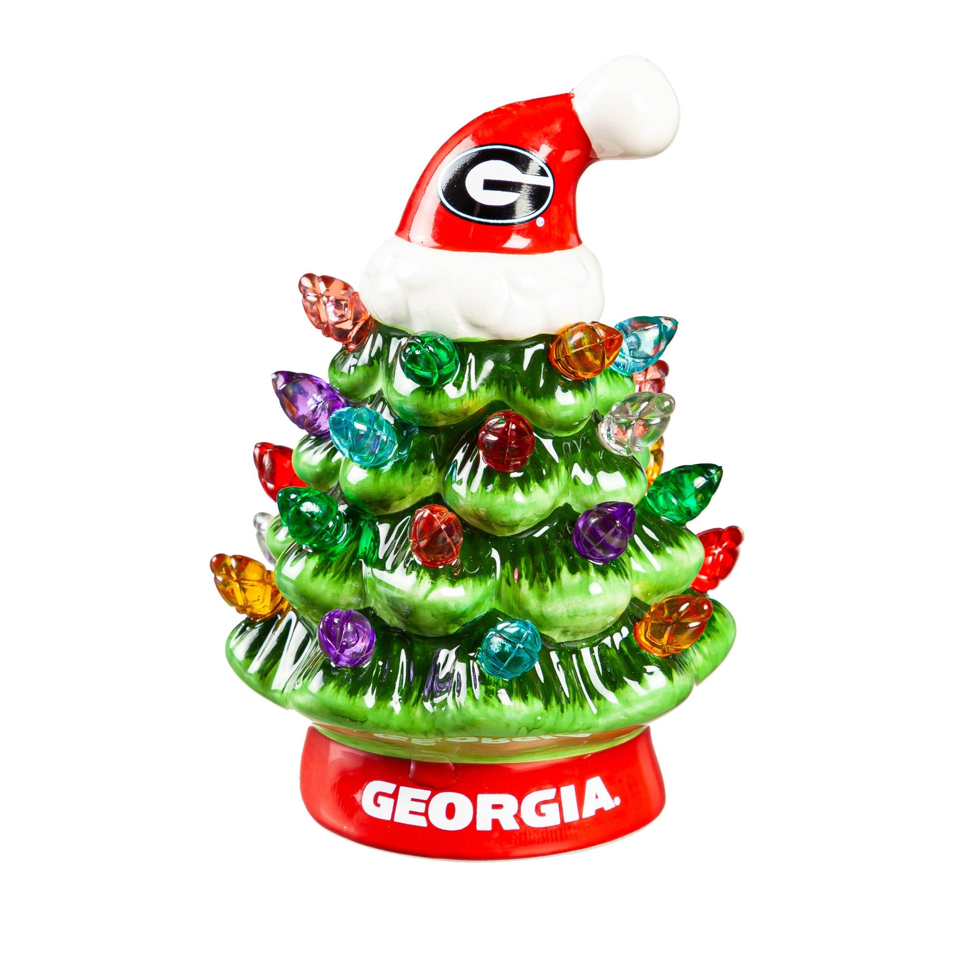 Georgia Bulldogs Christmas Tree LED Tabletop Decor 4 Inch - ToylandEU