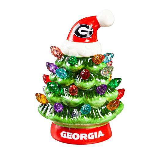 Georgia Bulldogs Christmas Tree LED Tabletop Decor 4 Inch - ToylandEU