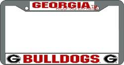 Georgia Bulldogs Chrome License Plate Frame With Logo - ToylandEU