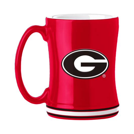 Georgia Bulldogs Coffee Mug 14oz Sculpted Relief Team Color - ToylandEU
