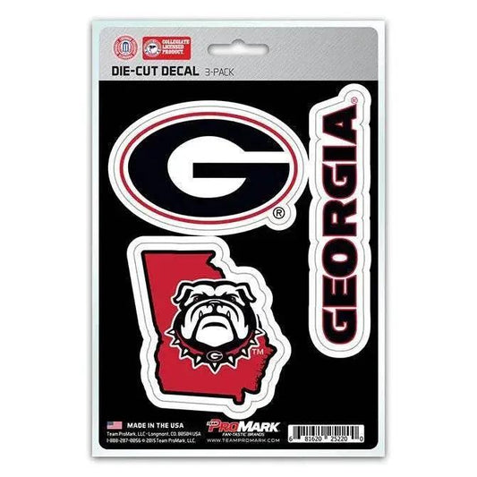  Georgia Bulldogs Die Cut Decals 3 Pack Premium Vinyl -  ToylandEU™