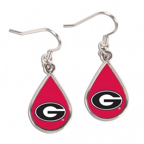 Georgia Bulldogs Earrings Tear Drop Style Licensed Now - ToylandEU