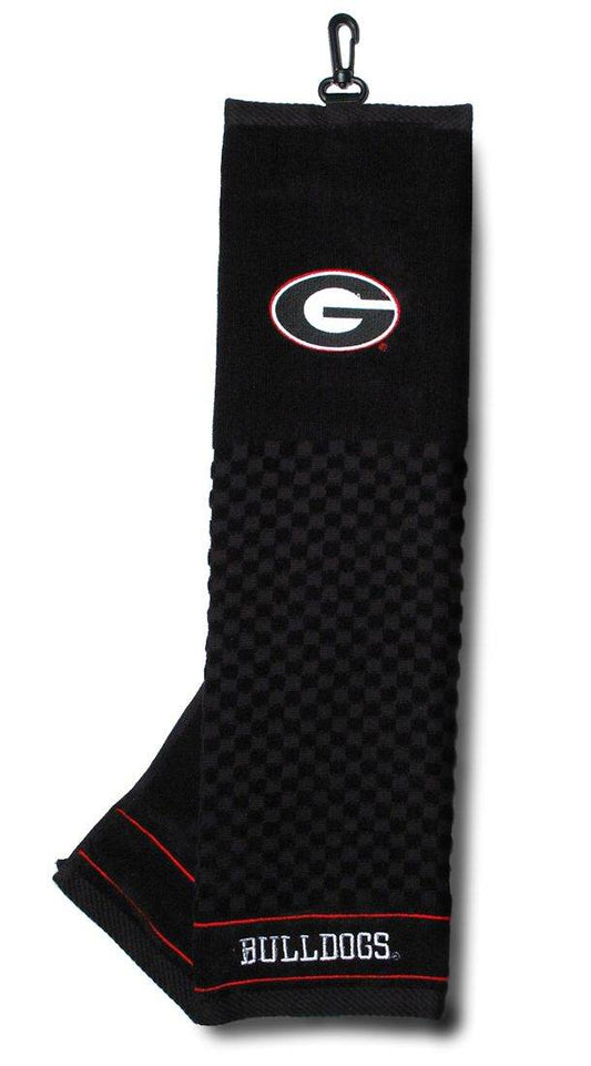 Georgia Bulldogs Embroidered Golf Towel 16x22 Tri Fold Hook - ToylandEU