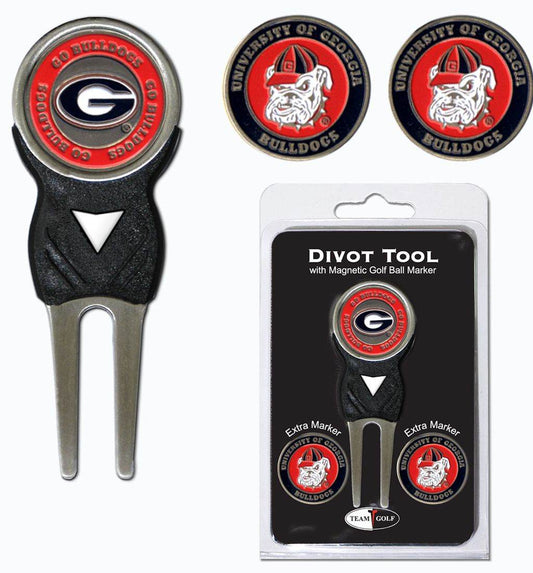 Georgia Bulldogs Golf Divot Tool With 3 Markers Nickel - ToylandEU