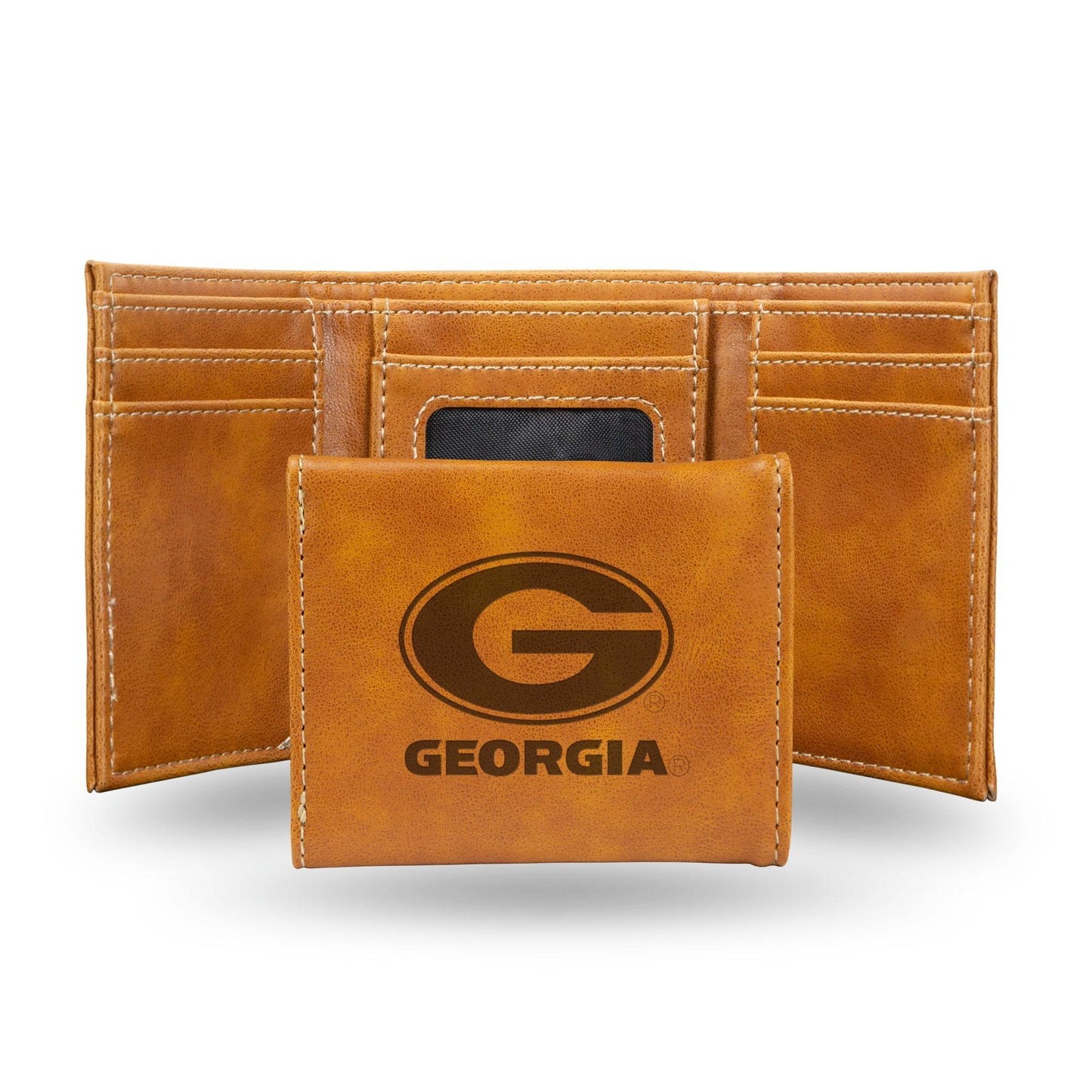 Georgia Bulldogs Leather Trifold Wallet Laser Engraved - ToylandEU