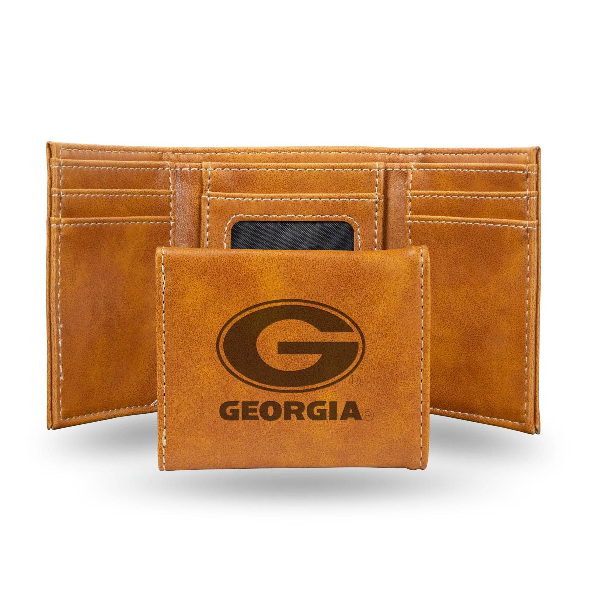 Georgia Bulldogs Leather Trifold Wallet Laser Engraved - ToylandEU