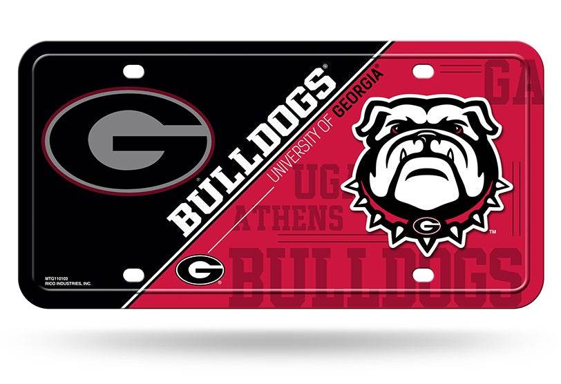 Georgia Bulldogs Metal License Plate Embossed Logo - ToylandEU