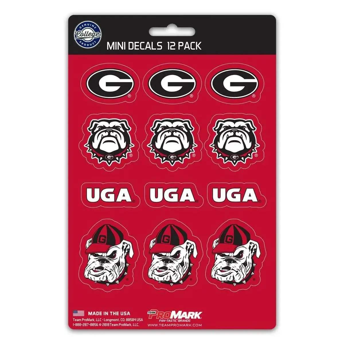  Georgia Bulldogs Mini Decal Set 12 Pack Premium Vinyl -  ToylandEU™