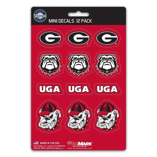  Georgia Bulldogs Mini Decal Set 12 Pack Premium Vinyl -  ToylandEU™