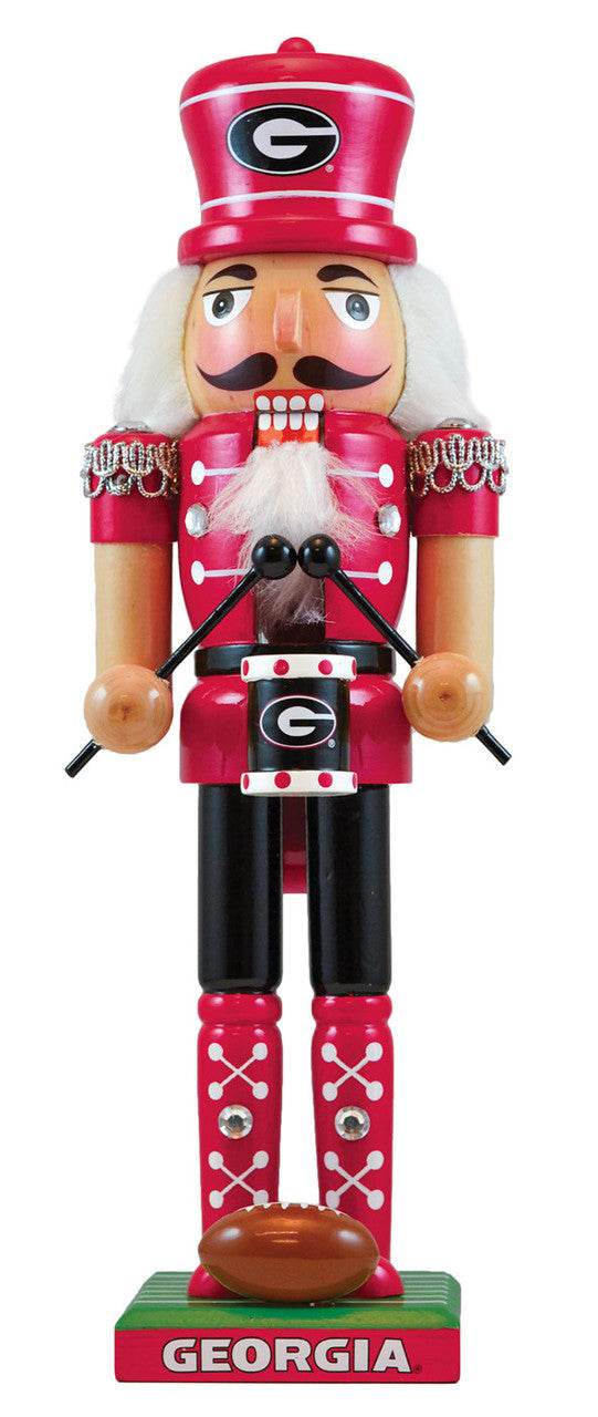 Georgia Bulldogs Nutcracker Handcrafted Wood Decor 12 Inch - ToylandEU