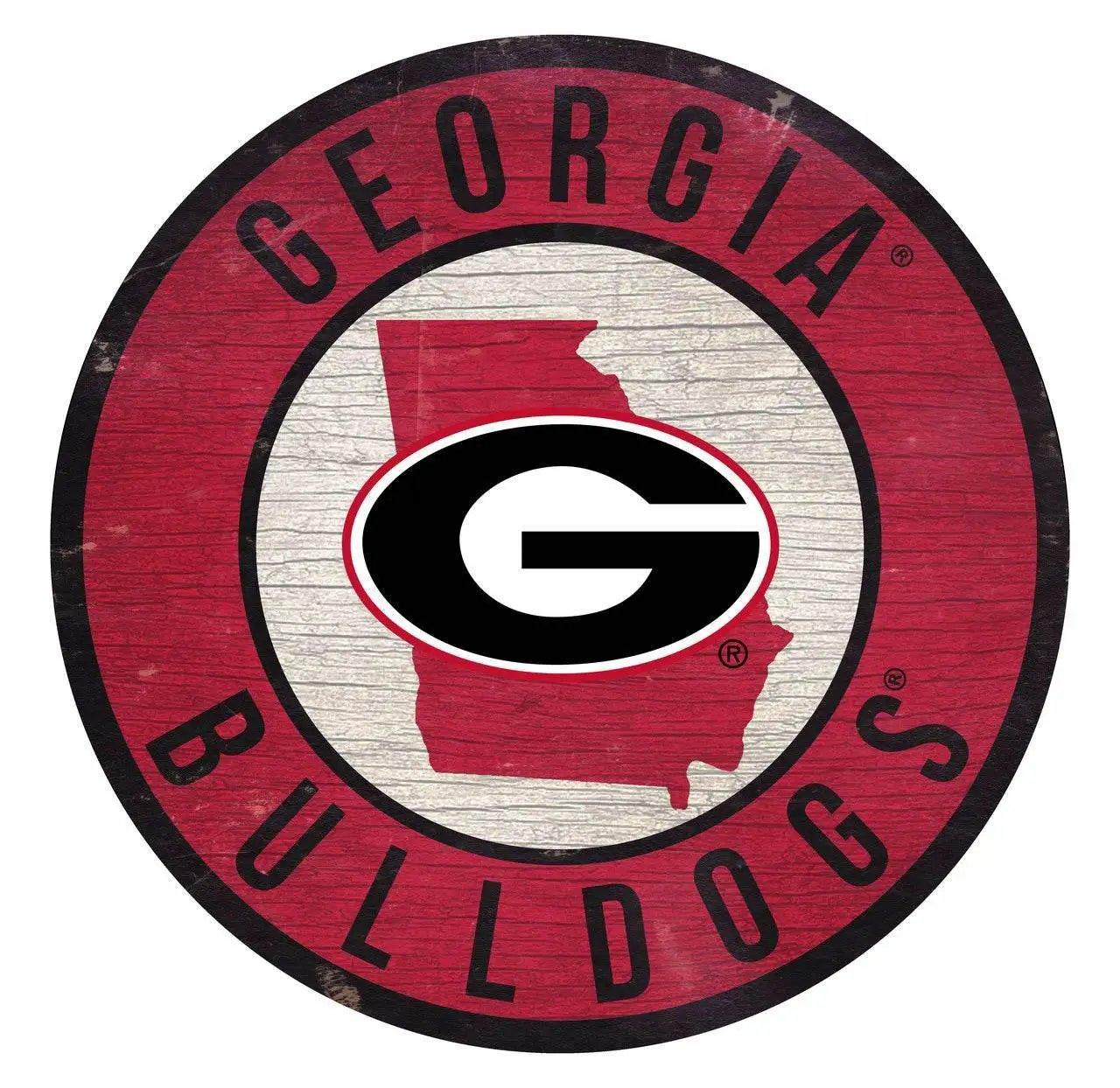  Georgia Bulldogs Round Wood Sign 12 Inch State Design -  ToylandEU™