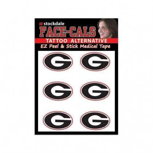  Georgia Bulldogs Tattoo Face Decals Waterless Skin Safe -  ToylandEU™