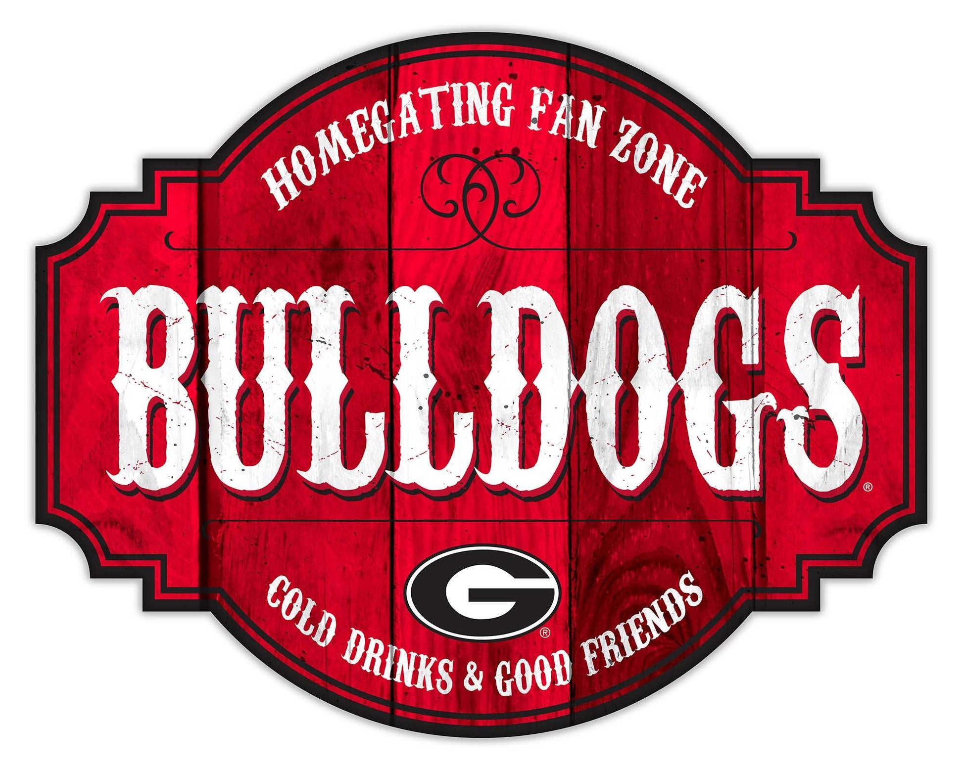 Georgia Bulldogs Wood Sign 12 Inch Homegating Tavern Decor - ToylandEU