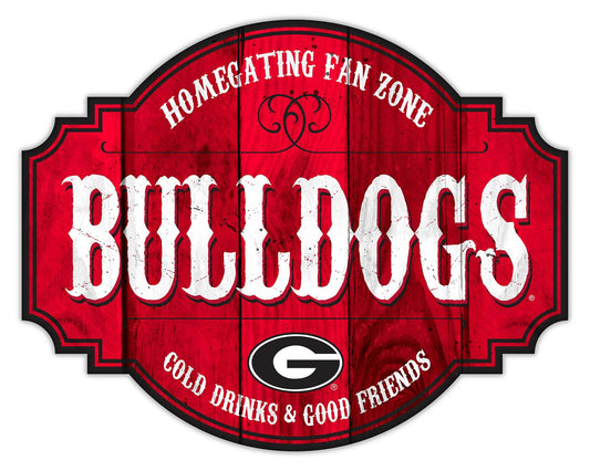 Georgia Bulldogs Wood Sign 12 Inch Homegating Tavern Decor - ToylandEU