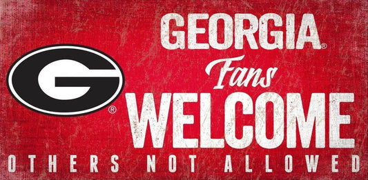  Georgia Bulldogs Wood Sign Fans Welcome 12x6 Decor Piece -  ToylandEU™