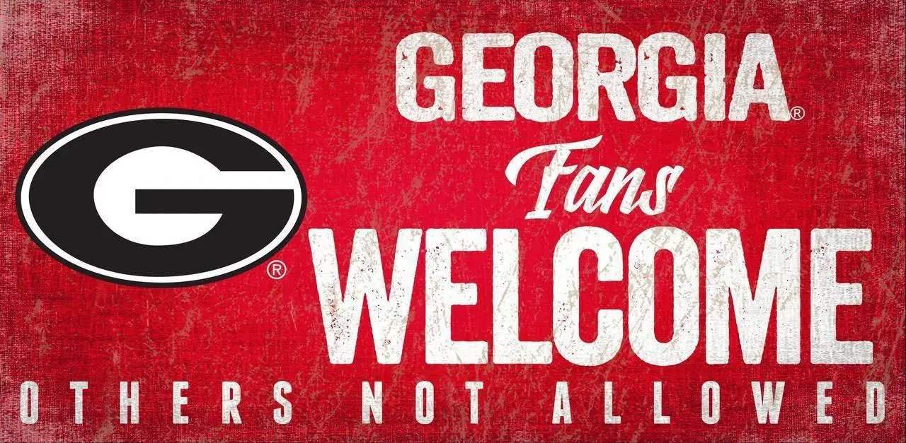  Georgia Bulldogs Wood Sign Fans Welcome 12x6 Decor Piece -  ToylandEU™