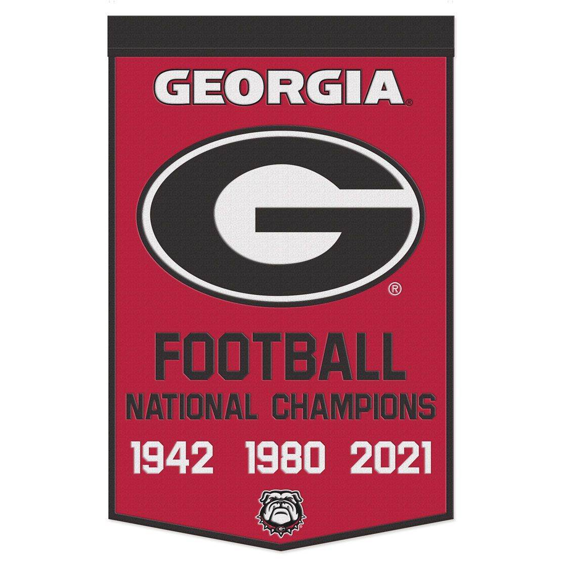 Georgia Bulldogs Wool Banner 24x38 Dynasty Champ Design - ToylandEU